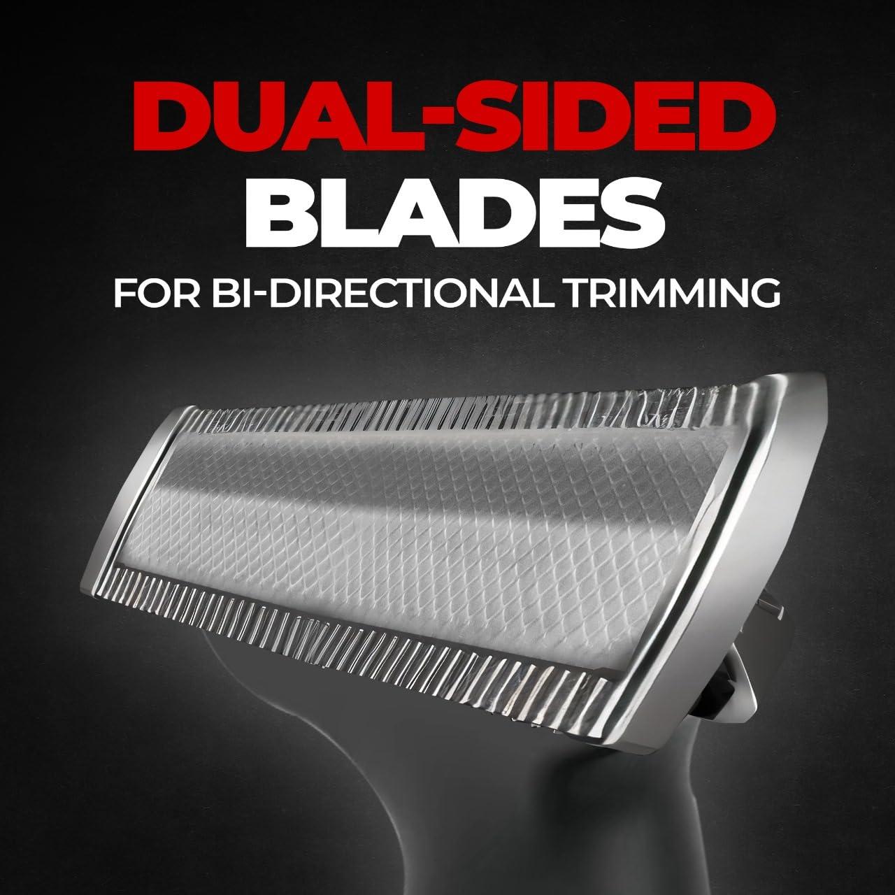 BEARDO Beardo I Blade Replaceable Blade (Pack of 2) | Dual sided edges | Perfect Multipurpose Trimmer for Beard, Body and Groin | Replacement Blades for I Blade Multipurpose Trimmer