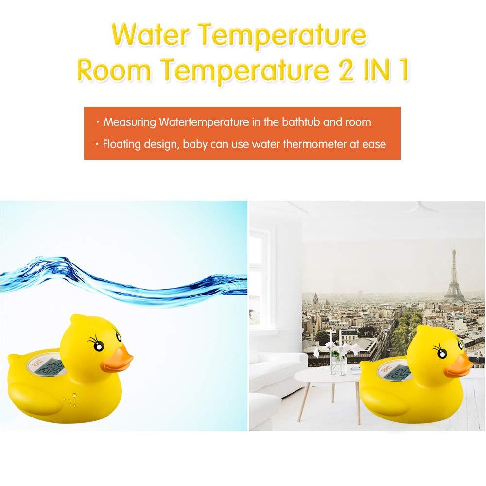 B&H b&h Baby Thermometer, The Infant Baby Bath Floating Toy Safety Temperature Thermometer (Lady Duck)