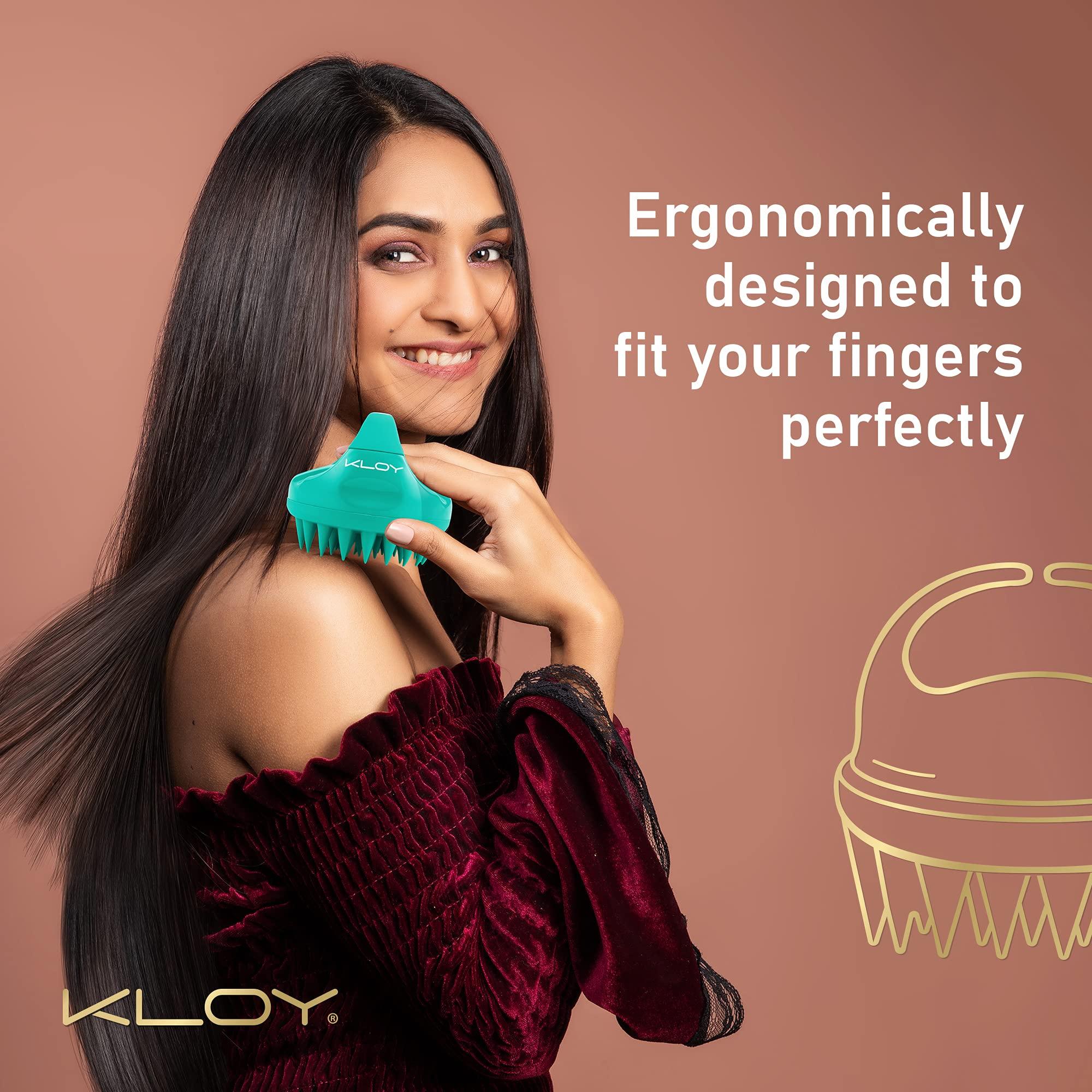 KLOY KLOY Hair Scalp Massager Shampoo Brush with Soft Silicone Bristles, Green