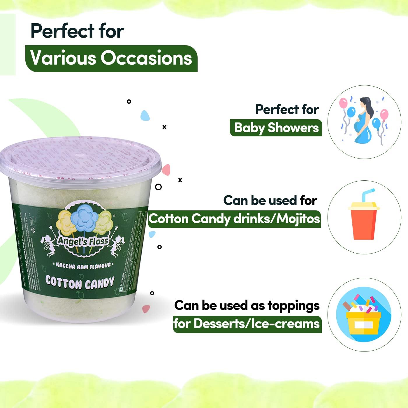 Angels Floss Angels Floss Cotton Candy's/Candy Floss/Buddhi Ke Baal (Kaccha Aam, Pack of 4 Units)