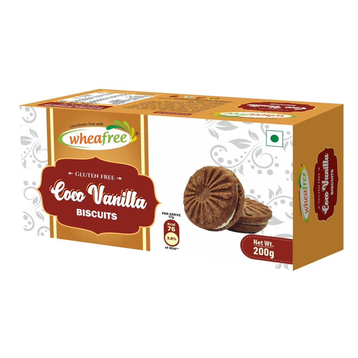wheafree Wheafree Gluten Free Cream Biscuits Combo 600g (Strawberry, Orange, Coco Vanilla) Certified Gluten Free (Pack of 3 * 200g Each)