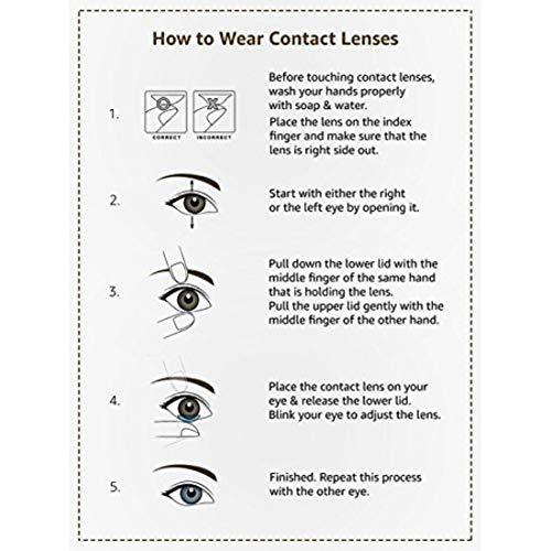 Choice Empire Choice Empire Monthly Colored Contact Lenses Zero Power for Eye Combo Pack of 2 with 1 Lens Travel Kit Red-Brown