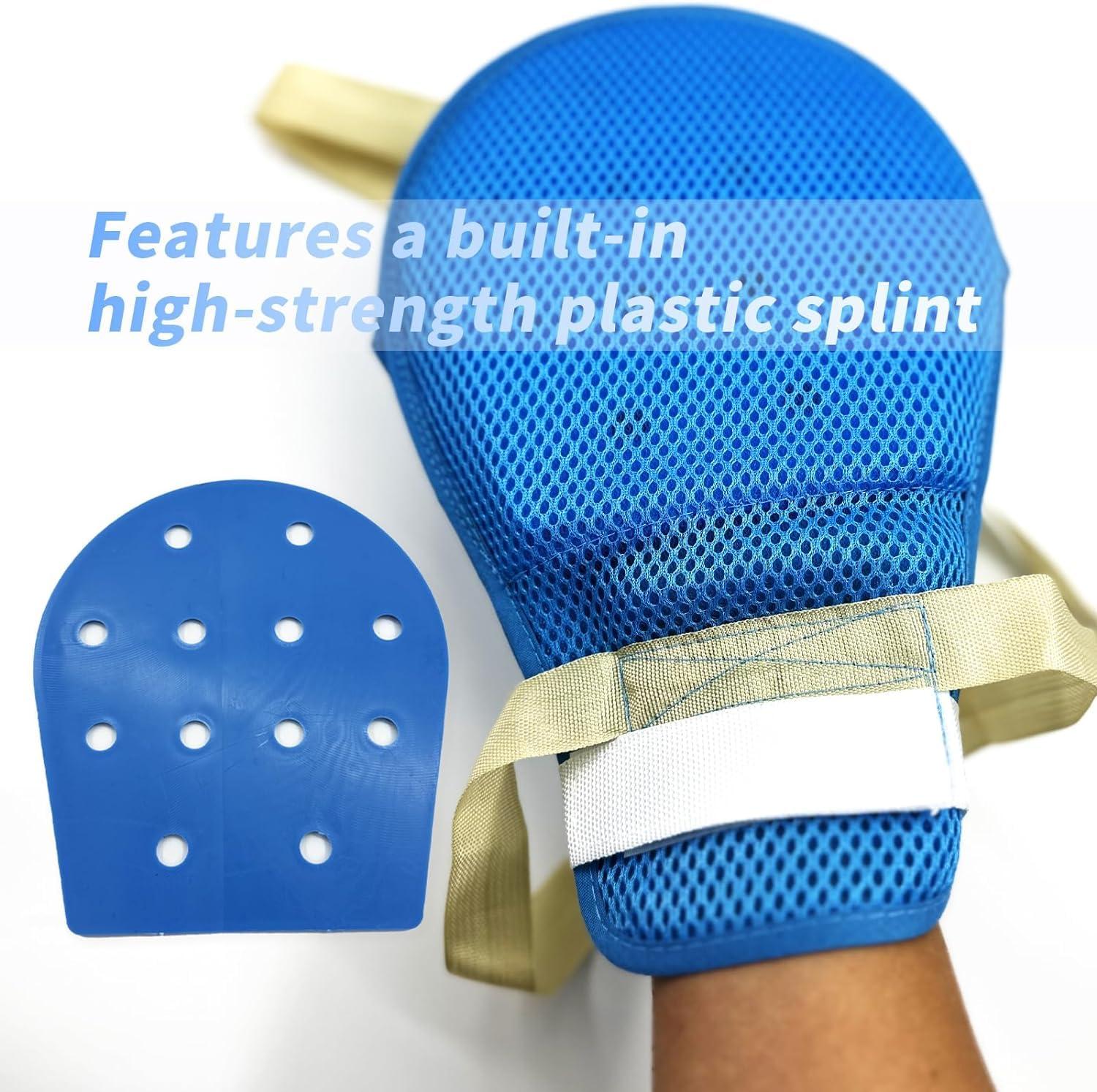 tradehub Trade Hub Safety Control Mitts Dementia Gloves - Medical Hand Glove Hospital Hands Restraints Prevent Finger Harm Fixed Gloves for Medical Restraints Patient for Elderly