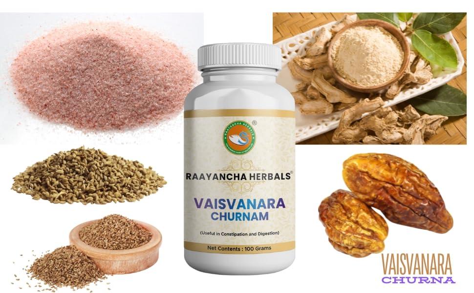 RAAYANCHA HERBALS Vaisvanara Churna | Vaiswanara Churna | 100% Herbal Ingredients | Pure and Natural | Ancient Formula | Digestive Support | Relief from Gas | 100 grams