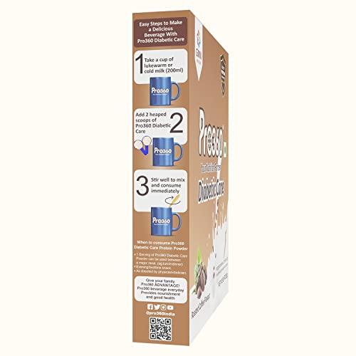 PRO360 Pro360 Diabetic Care Protein Powder for Diabetes - Food Supplement for Diabetic Patients - Helps in Managing Blood Sugar Levels - Zero Added Sugar - 200g Refill pack (Roasted Coffee)