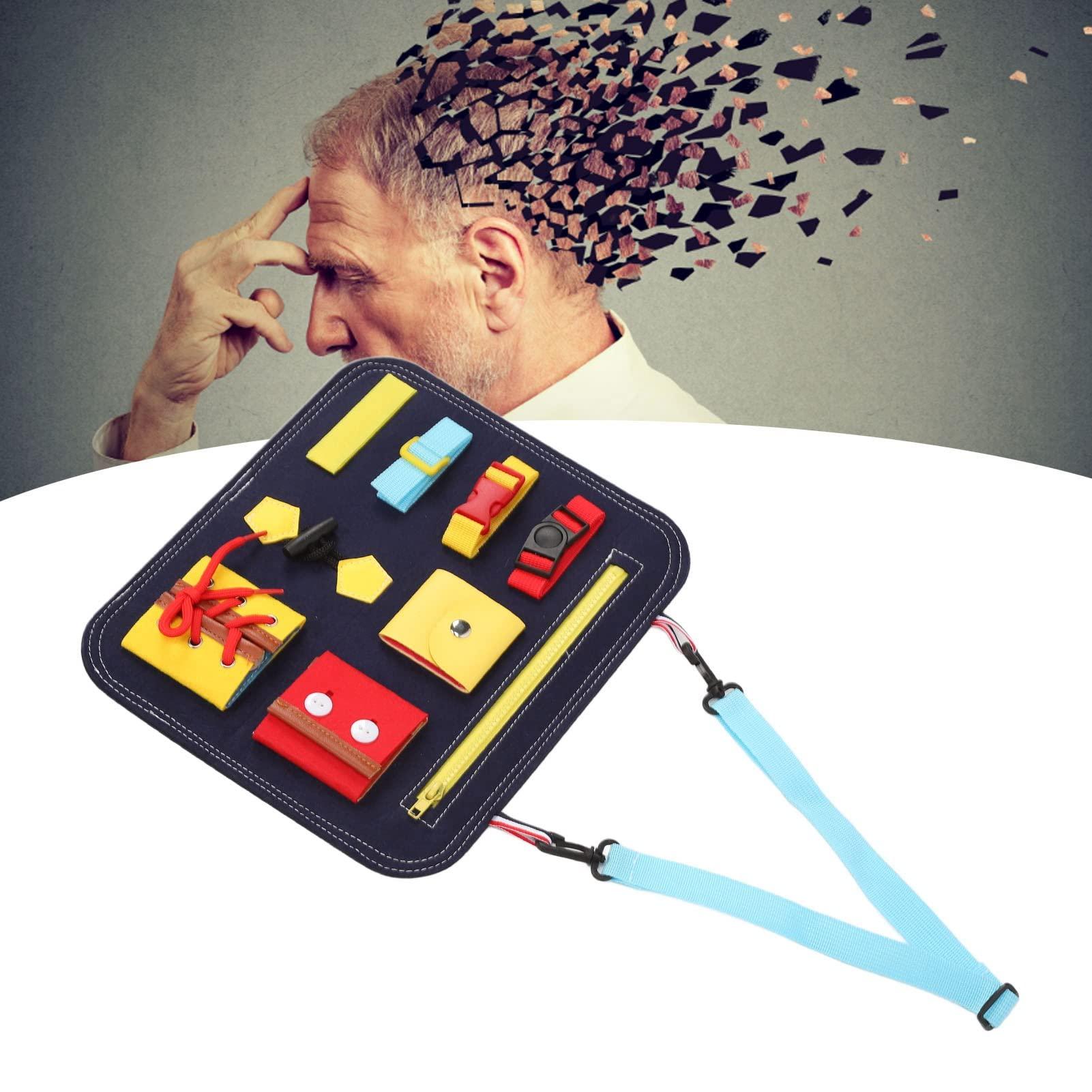 RTLR Activity Board Toy, Sensory Board Zip Button Design Interesting Anxiety Relief for Dementia for Seniors