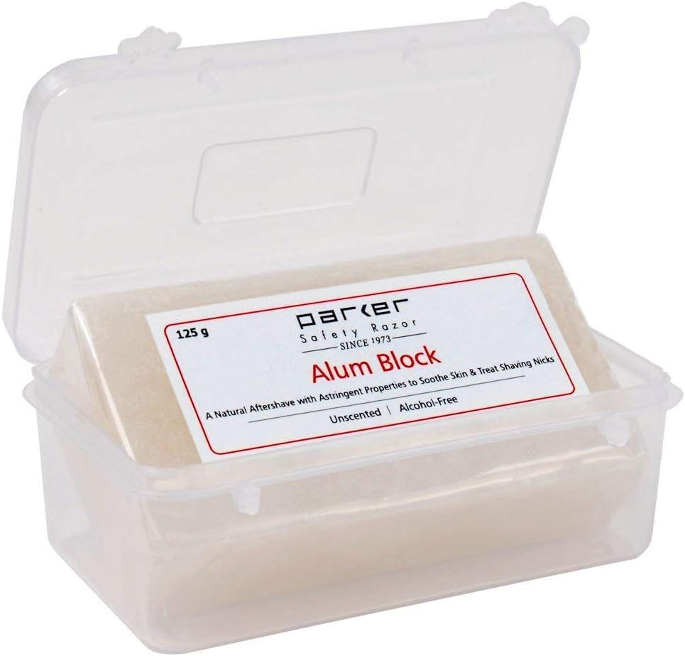 Parker Parker Safety Razor\'s 125G Alum Block with Travel Case - A Natural Aftershave with Antiseptic Properties