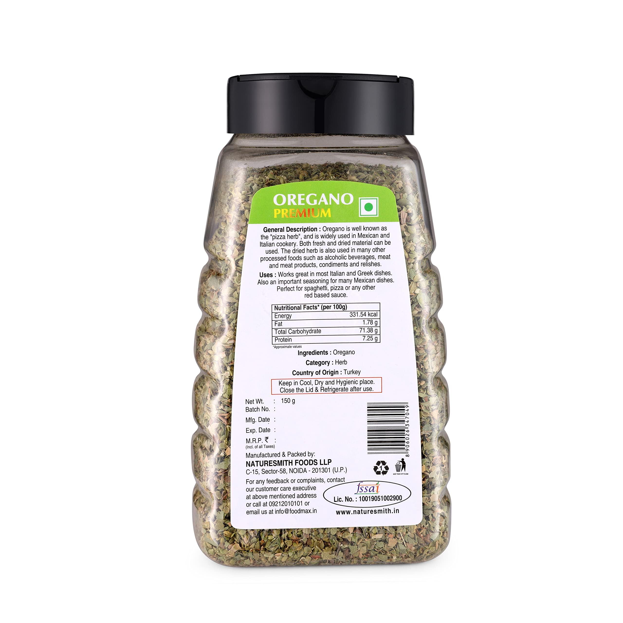 NATURE SMITH Naturesmith Food Service Jar Oregano Premium, 150 Gram
