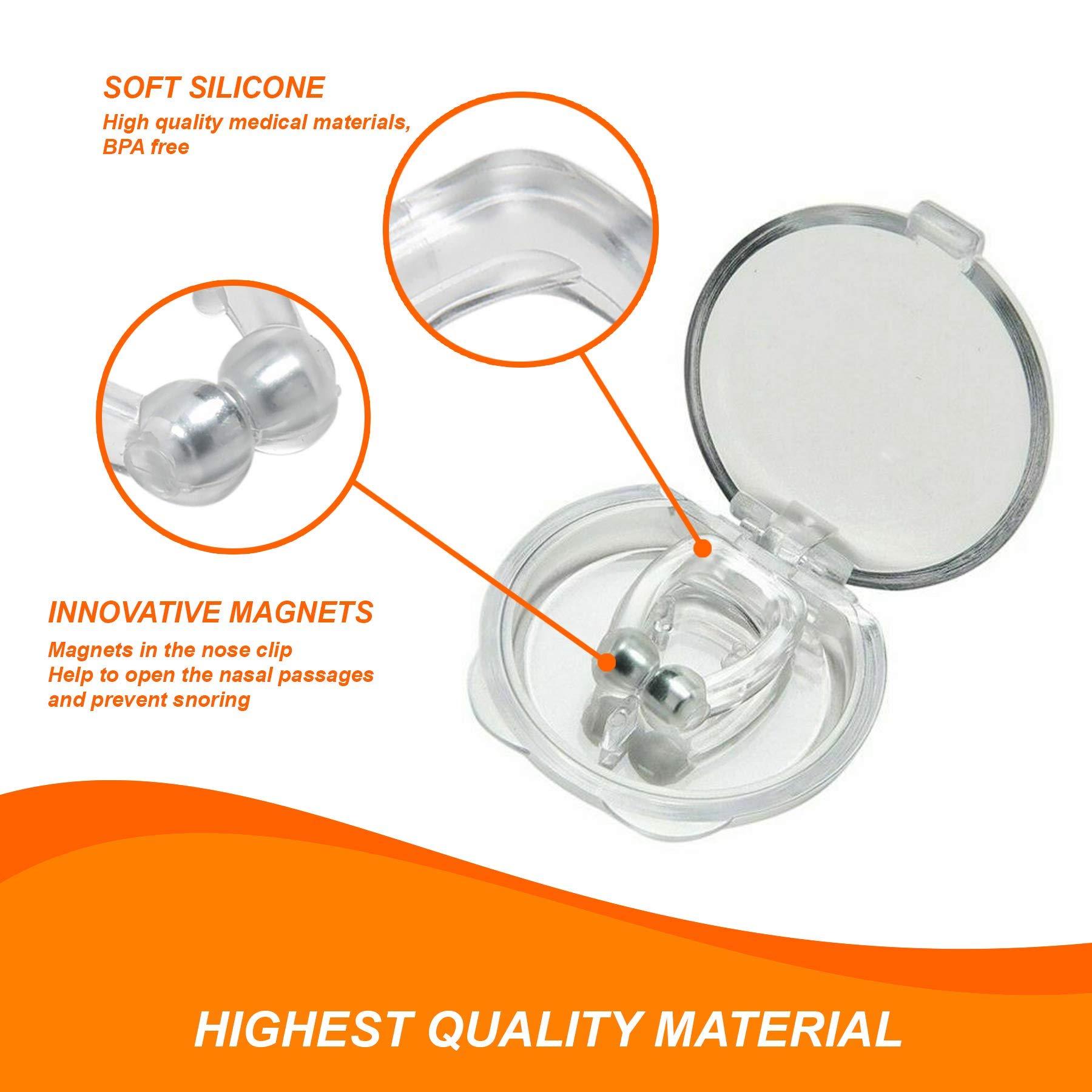 Mobi Lock Mobi Lock Magnetic Anti Snore Clip (Pack of 12) - Silicone Snoring Nose Clip - A Simple Solution for Nasal Snorers - Reusable Snoring Device to Enjoy A Peaceful Night\'s Sleep