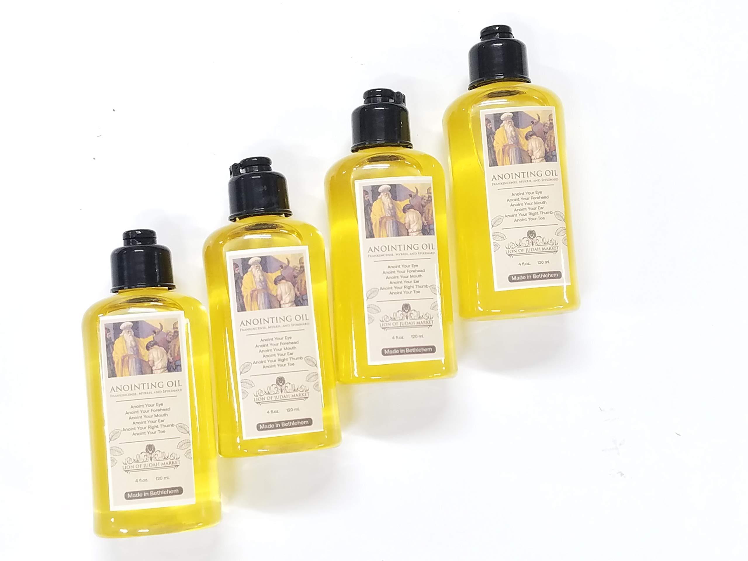 Bethlehem Gifts TM Anointing Oil with Frankincense Myrrh Spikenard Authentic Fragrance 120 Ml by Jerusalem Imports