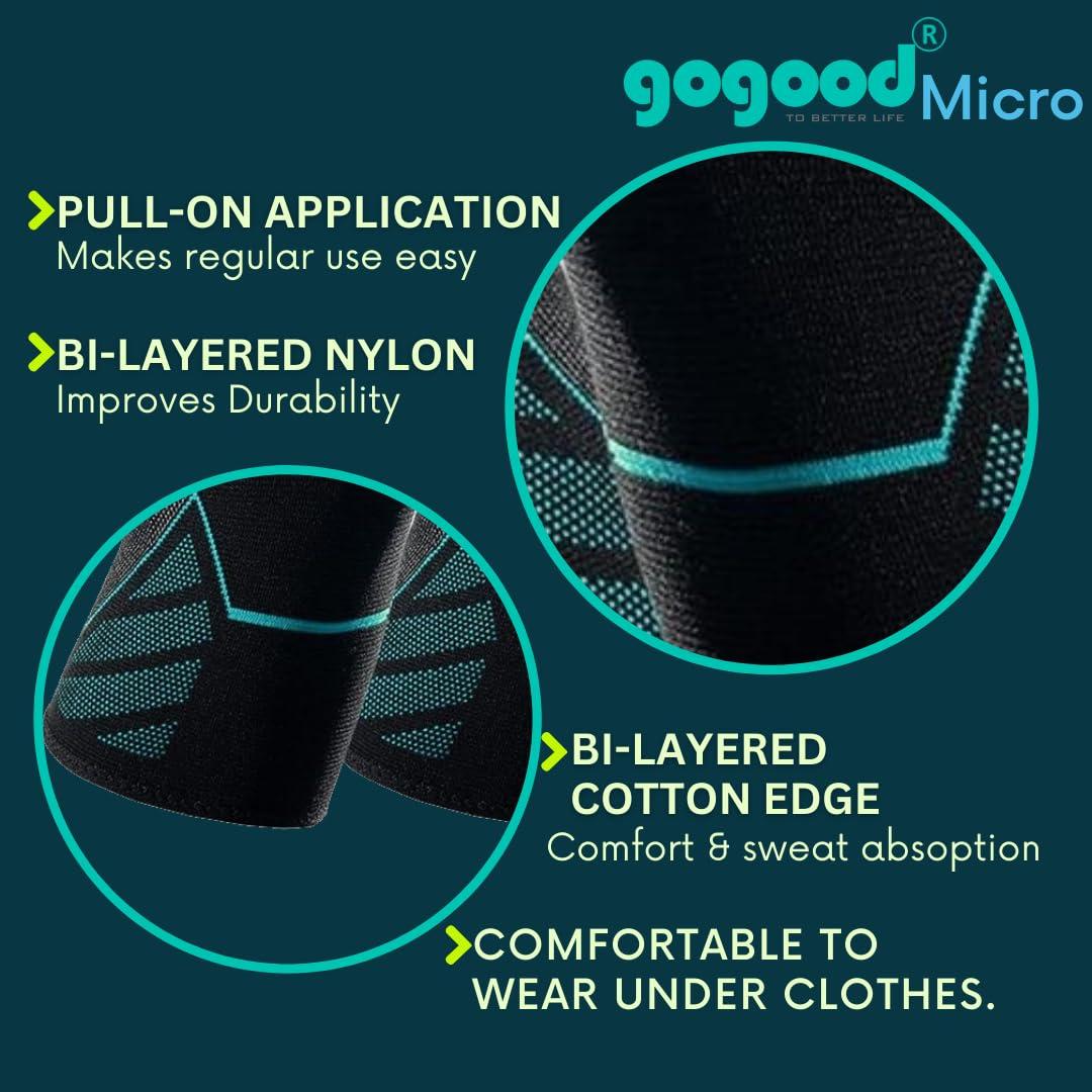 Gogood Gogood Knee Support Caps Pain Relief Men and Women/Ortho Knee Guard for Kabaddi Gym Workout Squats Running Jogging Cycling Sports M (1 Pair)