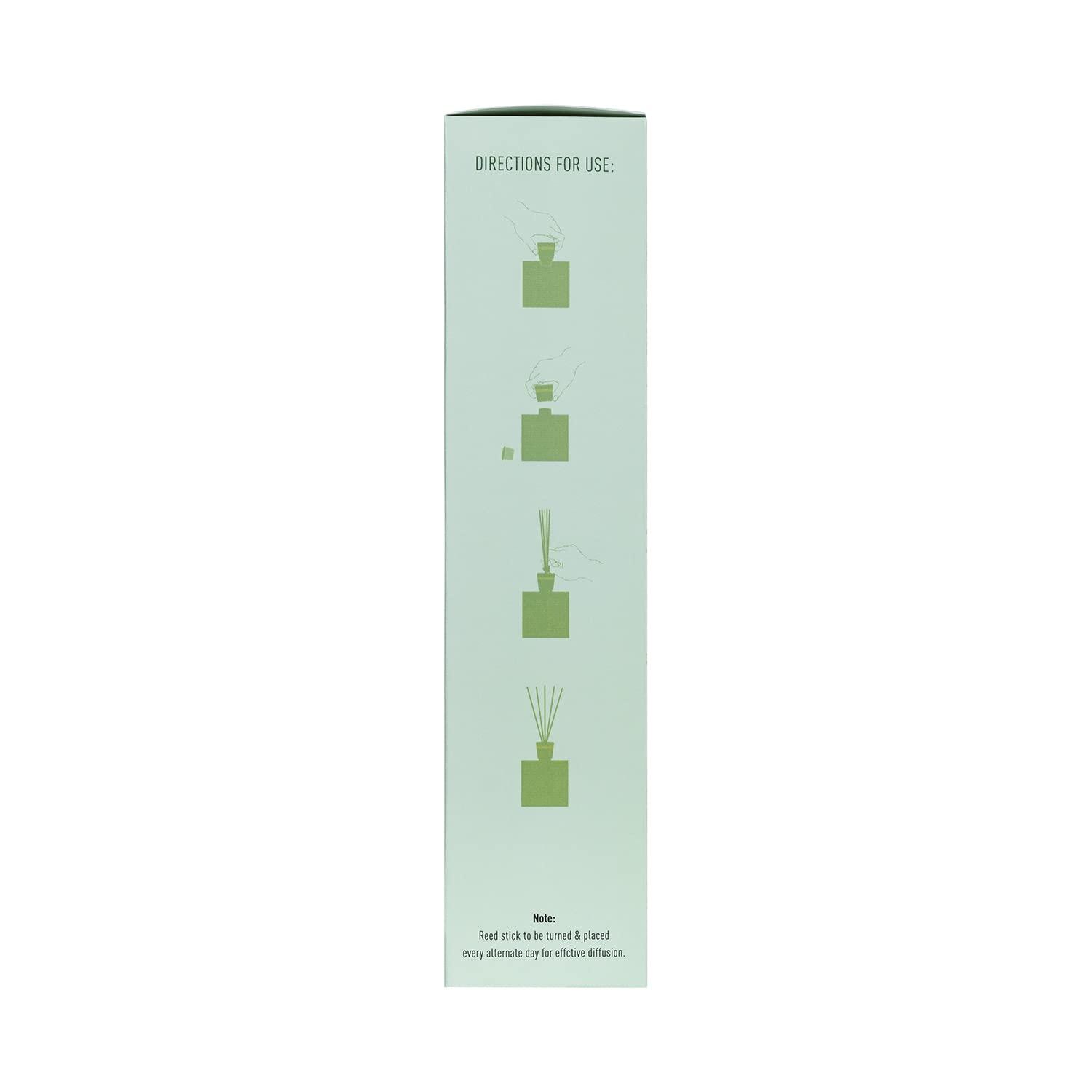 Sugandhim Sugandhim Reed Diffuser Charisma, 1 x 100ml & 5 Reed Stick, Non Alcoholic, Gifting Set, Easy to Use, Chemical Free, Woody, Musky, Wet Grass, Maintenance Free, Risk Free, Eco Friendly,