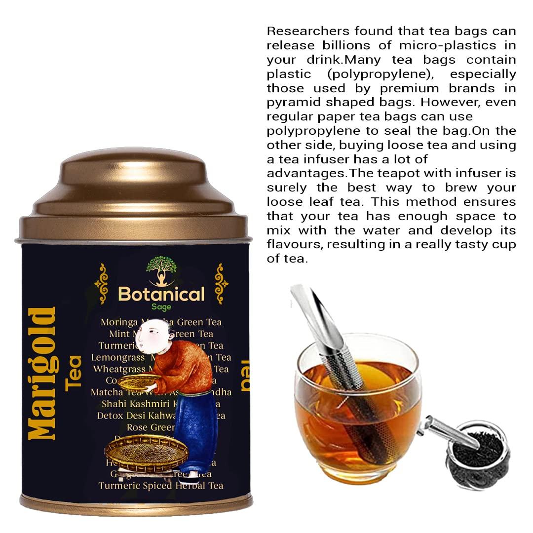 Botanical Sage Botanical Sage- Marigold Tea 50g With free Tea Infuser | Sun Dried Marigold | Selected | Luxury Tea