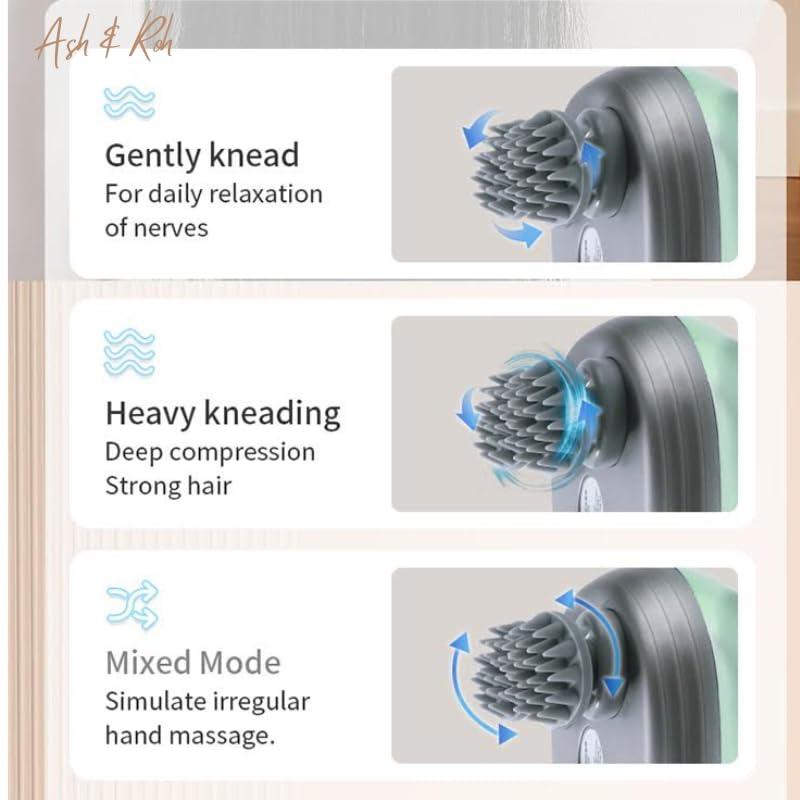 Ash & Roh Ash & Roh Electric Scalp Massager,Massager for Cat with 4 Massage Claws,Waterproof Portable Head Massager,Hair Growth Waterproof Body Massager for Pet Head Massage (green gold head massager)