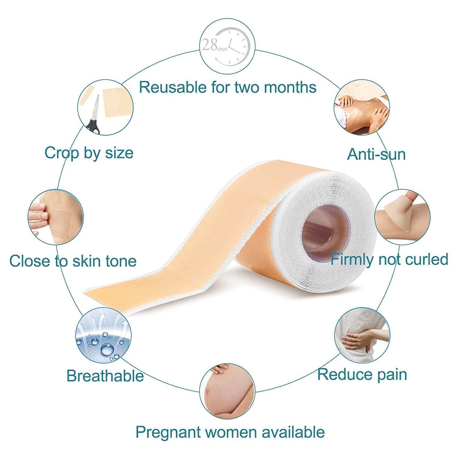 CLOSAL CLOSAL® 1 Roll Silicone Scar Sheets Waterproof Cica Care Gel Sheets Wound Repair Desalination Strip Scar Removal Sticker for Surgery Injury Burns Scars