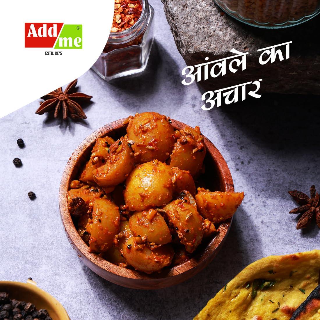 Add me Add me Home Made Amla Pickle Seedless 1Kg Amla ka Achar 500gm + 500gm Glass Jar