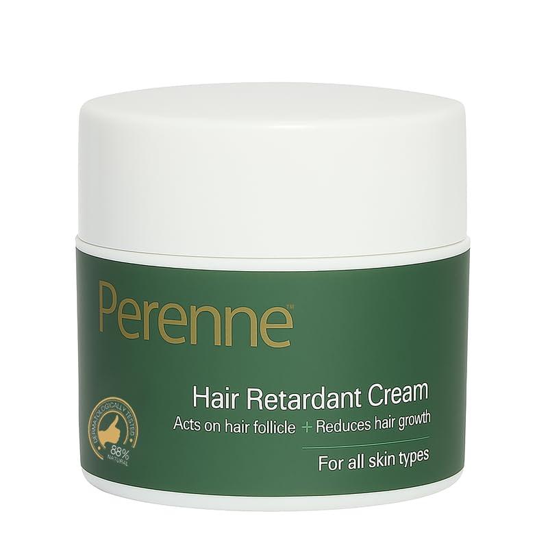 PERENNE Perenne Hair Retardant Cream | Hair Reduction Lotion For Reduction of Unwanted Body and Facial Hair in Men and Women | Natural|Paraben Free|Dermatologist Tested- 1 Pack (50g)