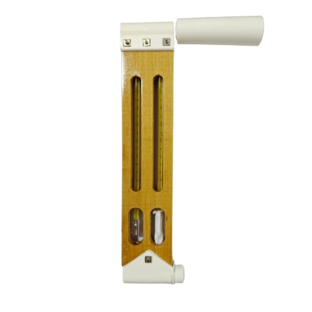 Japsin Instrumentation \"Ji\" Japsin Instrumentation Sling Psychrometer Whirling Hygrometer Thermometer Wooden Body (Type centigrade) Range -5 to 50 Deg C Dry/Wet