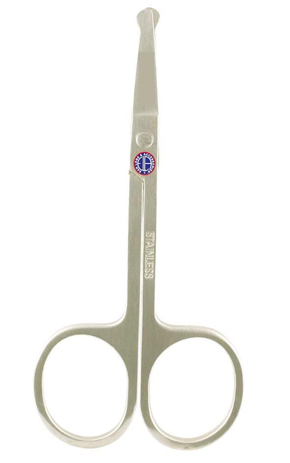 Ear Lobe & Accessories [Ear Lobe & Accessories] Nose/Ear Hair Trimming Scissor for Men & Women | Stainless Steel, 9 cm, Silver - Pack of 1