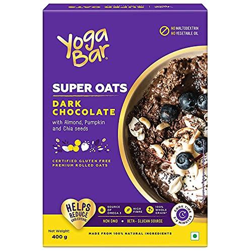 Yogabar Yogabar Breakfast Oats and Muesli | Dark Chocolate Muesli 40gm | Dark Chocolate Oats 400gm |