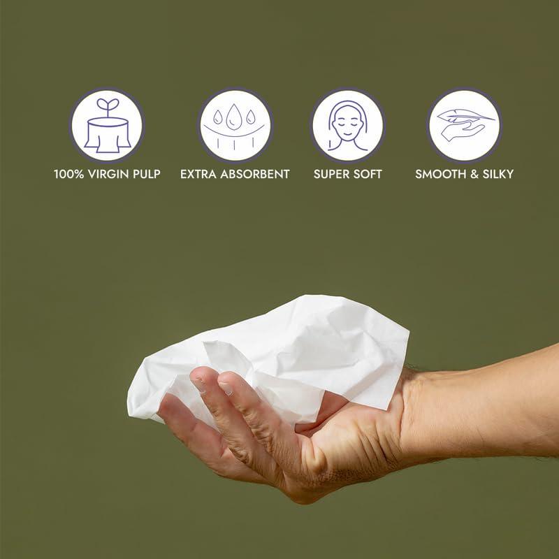 Ezee Live Life Ezee Way Ezee 2 Ply Facial Tissue Soft Pack 100 Pulls | Car Box Tissues - Ultrasoft, Silky & Absorbent