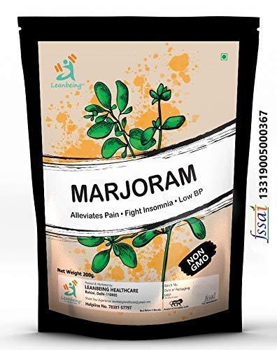 LEANBEING Leanbeing Marjoram 200Grm Turkish Dried Origanum Majorana Herb Leaves Leaf for Seasoning and Tea
