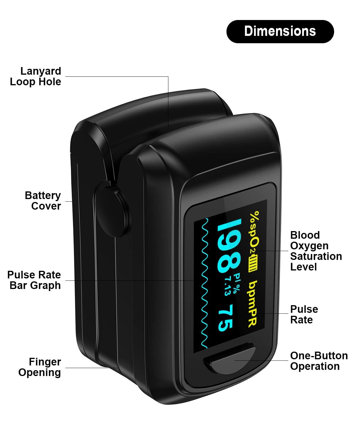 HealthTree HealthTree Fingertip Pulse Oximeter (Yellow)