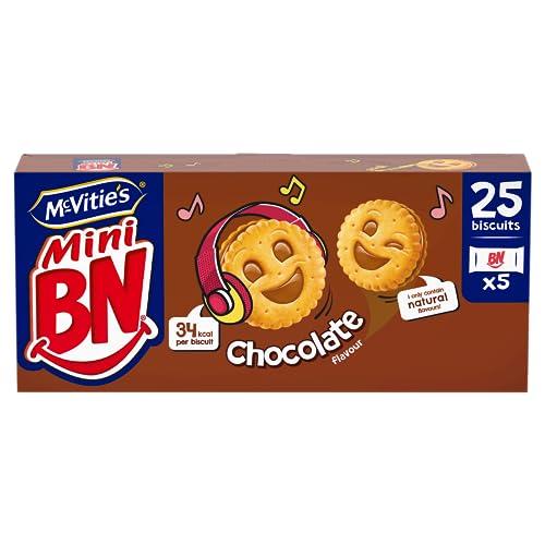 McVities McVitie's Mini BN Chocolate Flavoured Cream Biscuit Mini Snacks Bags, 5 x 35g, 175g