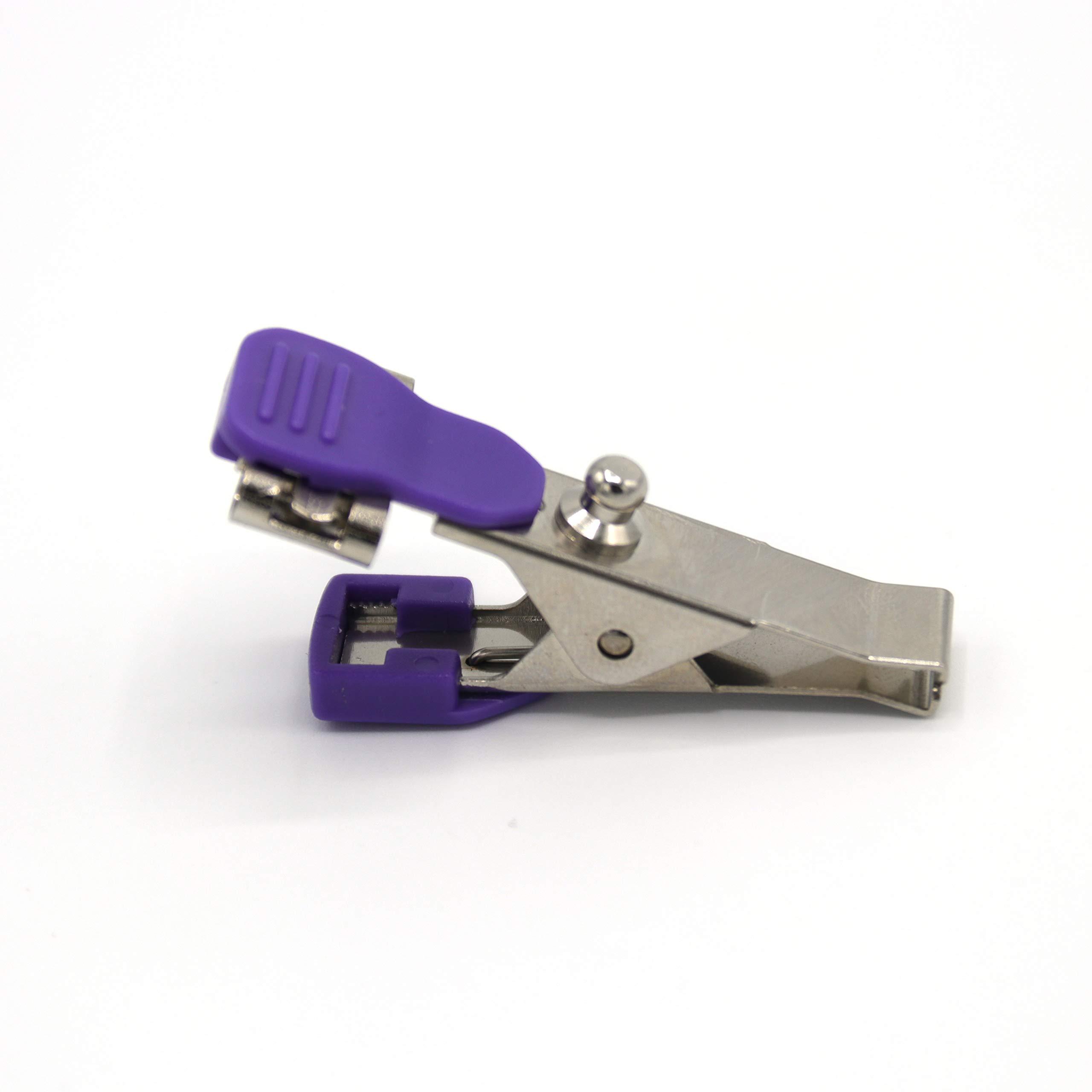 Sino-K EKG Clip,Universal EKG/ECG Veterinary Alligator Electrode Clip, Reusable Limb Clip Clamp Adapters for Electrode Resting Tabs, Snap Pinch Needle Banana Package of 5