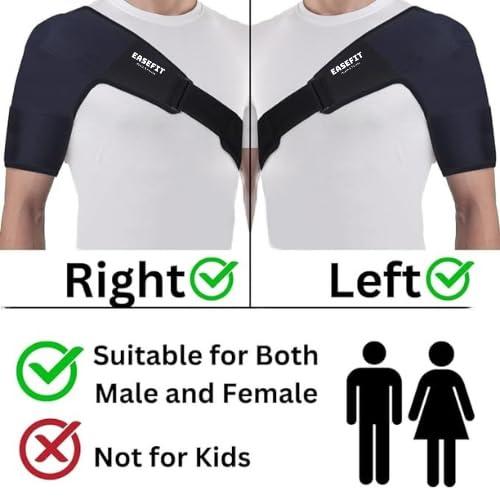 EASEFIT EASEFIT Shoulder Sling Support Wrap for Rotator Cuff, Dislocated AC Joint, Labrum Tear, Shoulder Pain Relief for Men and Women, Shoulder Immobilizer Belt, Black, (UNIVERSAL)