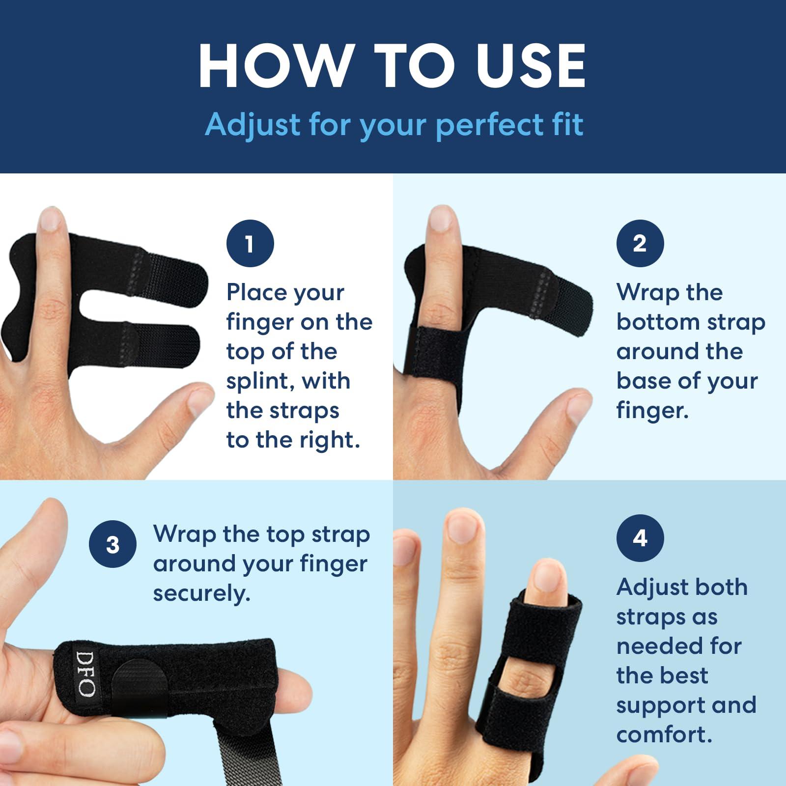 Dr. Frederick\'s Original Dr. Frederick\'s Original Trigger Finger Splint - 2 Pieces - Doctor-Developed Design Fits Index Finger - Middle Finger - Ring Finger