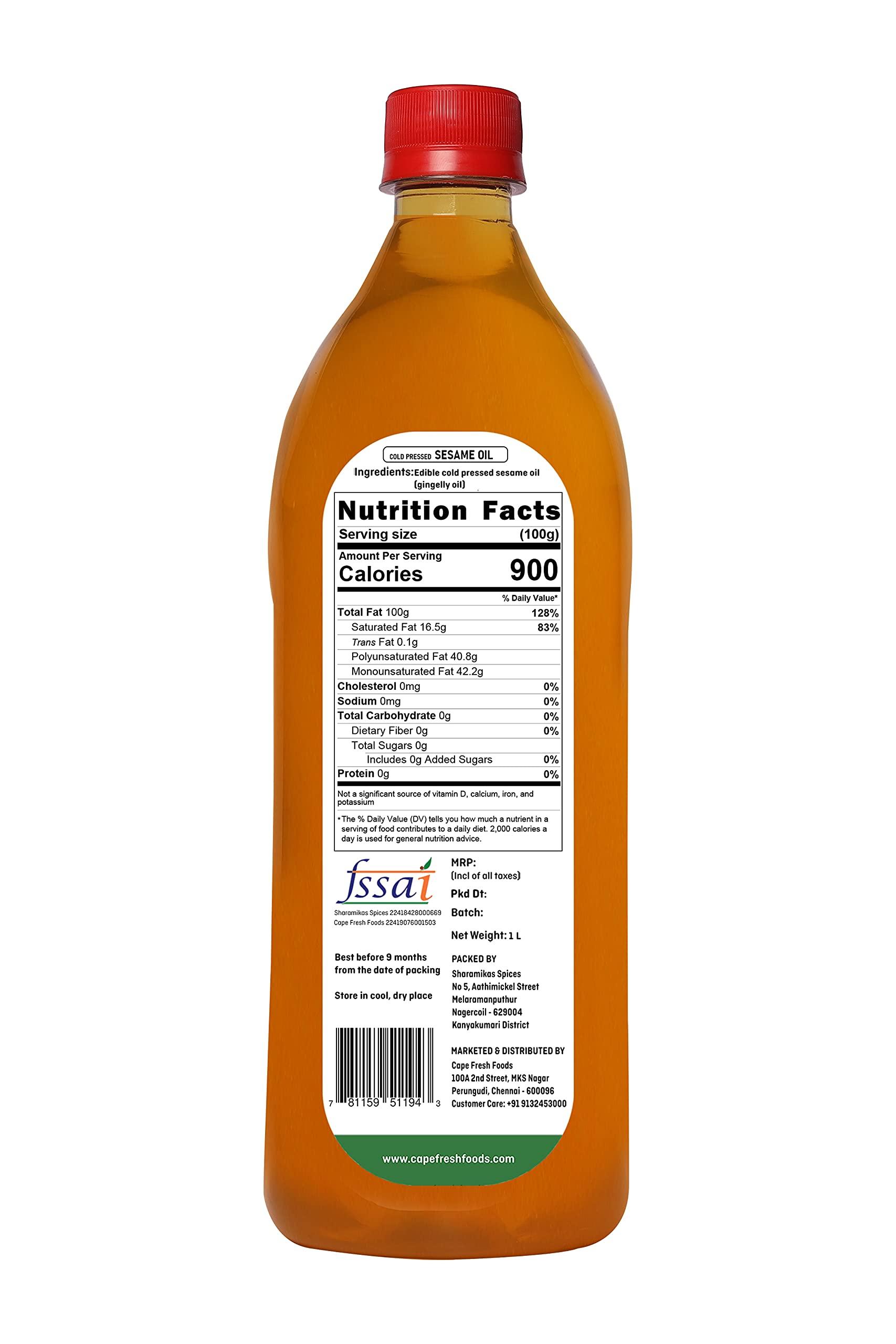 Cape Fresh Cape Fresh Sesame oil | Cold pressed Sesame oil 1 litre