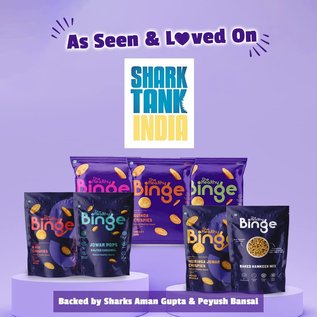 The Healthy Binge The Healthy Binge Amaranth Baked Chips Healthy snacks for kids and adults | Classic Cheese Flavour | Protein and Fiber Rich | Gluten Free | 0% Cholesterol | Pack of 12 (40 Gm X 12)