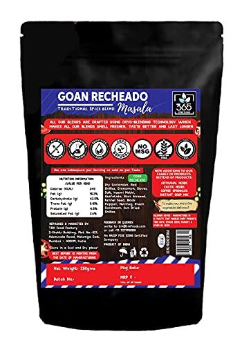 365 STORE TO DOOR 365 STORE TO DOOR Indian Spice – Goan Recheado Masala, 250 gm. | Homemade Powdered | for Healthy Cooking | Ready to use | All Seasonings Spices | Pure & Hygiene | Spice Mix – Pack of 1