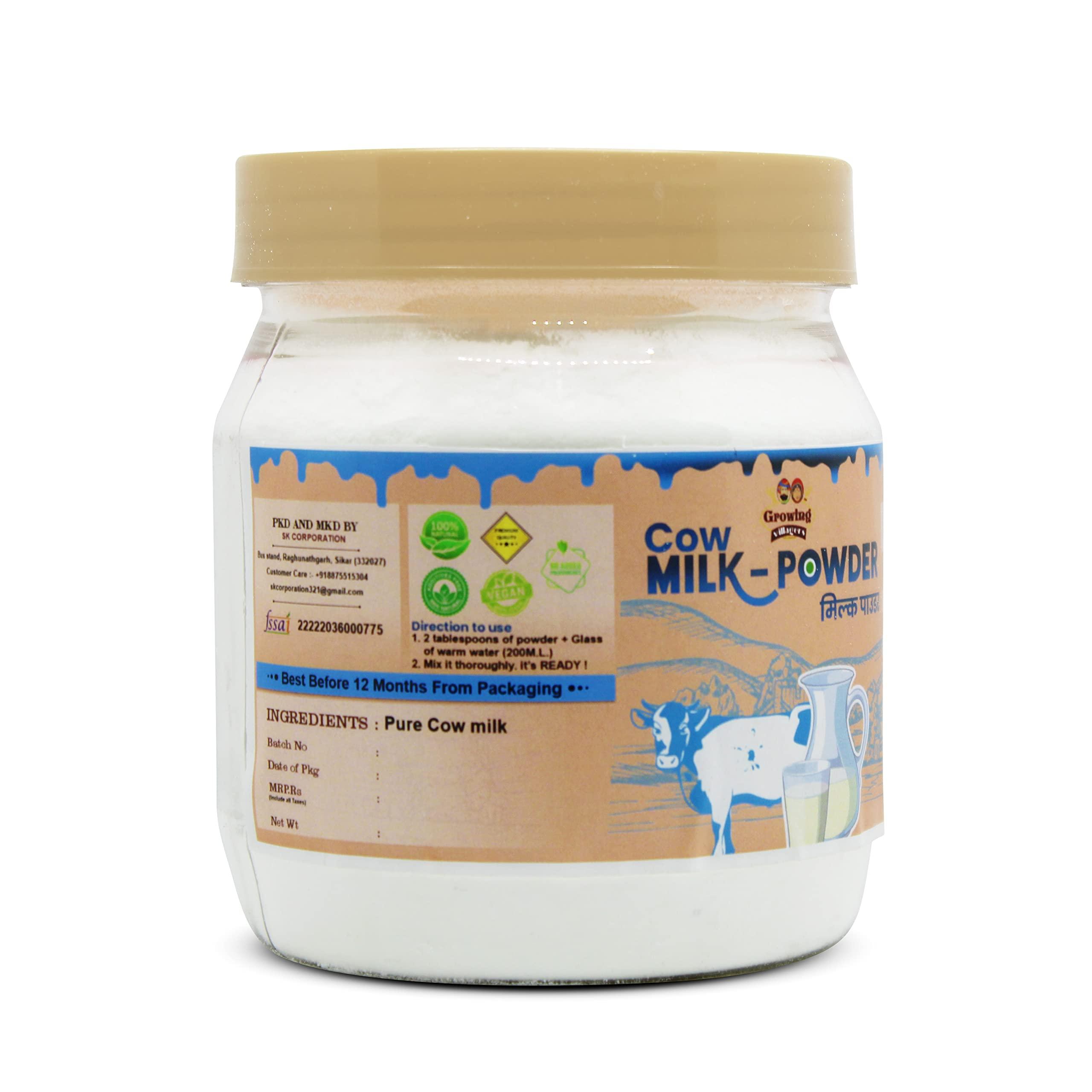 Growing Villagers Growing Villagers Natural Cow Milk Powder | Whole Milk Cream Freeze Dried Organic Grass Fed A2 Cow Milk Powder | Multipurpose Use | No Additives No Preservatives | 150 Grams
