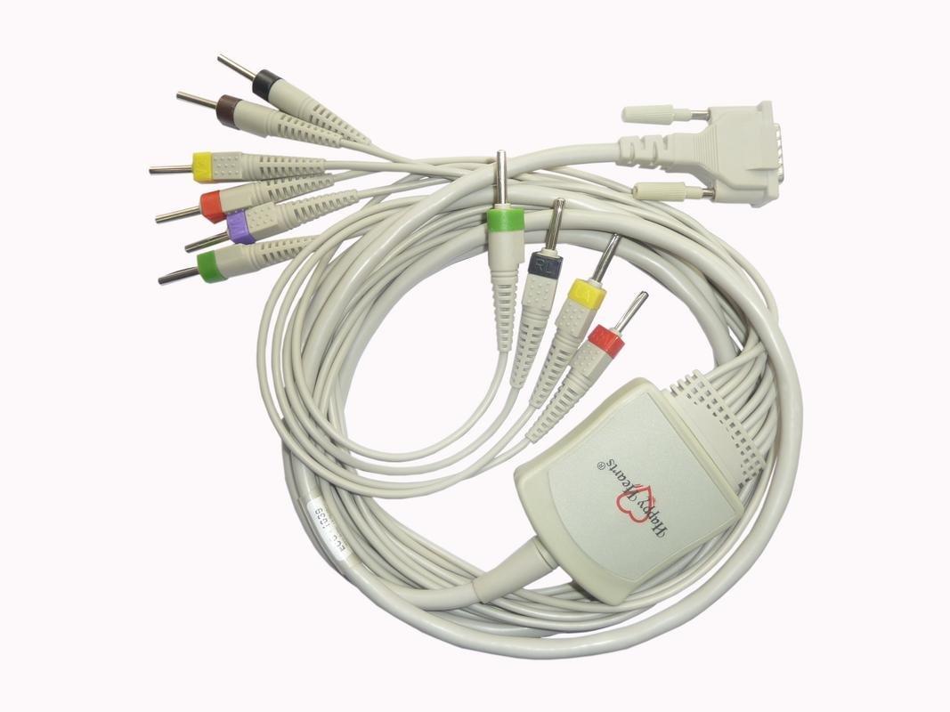 Happy Hearts 10 Lead ECG Cable Compatible with Edan 4mm 15 pin Banana type.