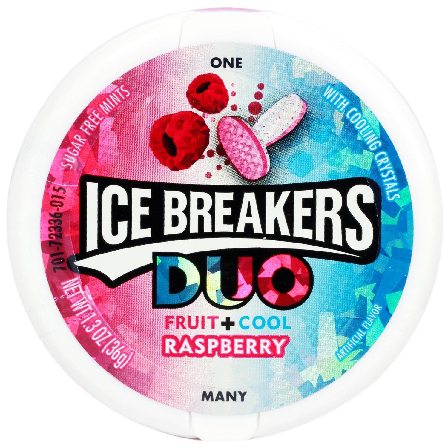 Ice Breaker Ice Breaker Duo Fruit + Cool Mints, Raspberry, Container, 36 Gm