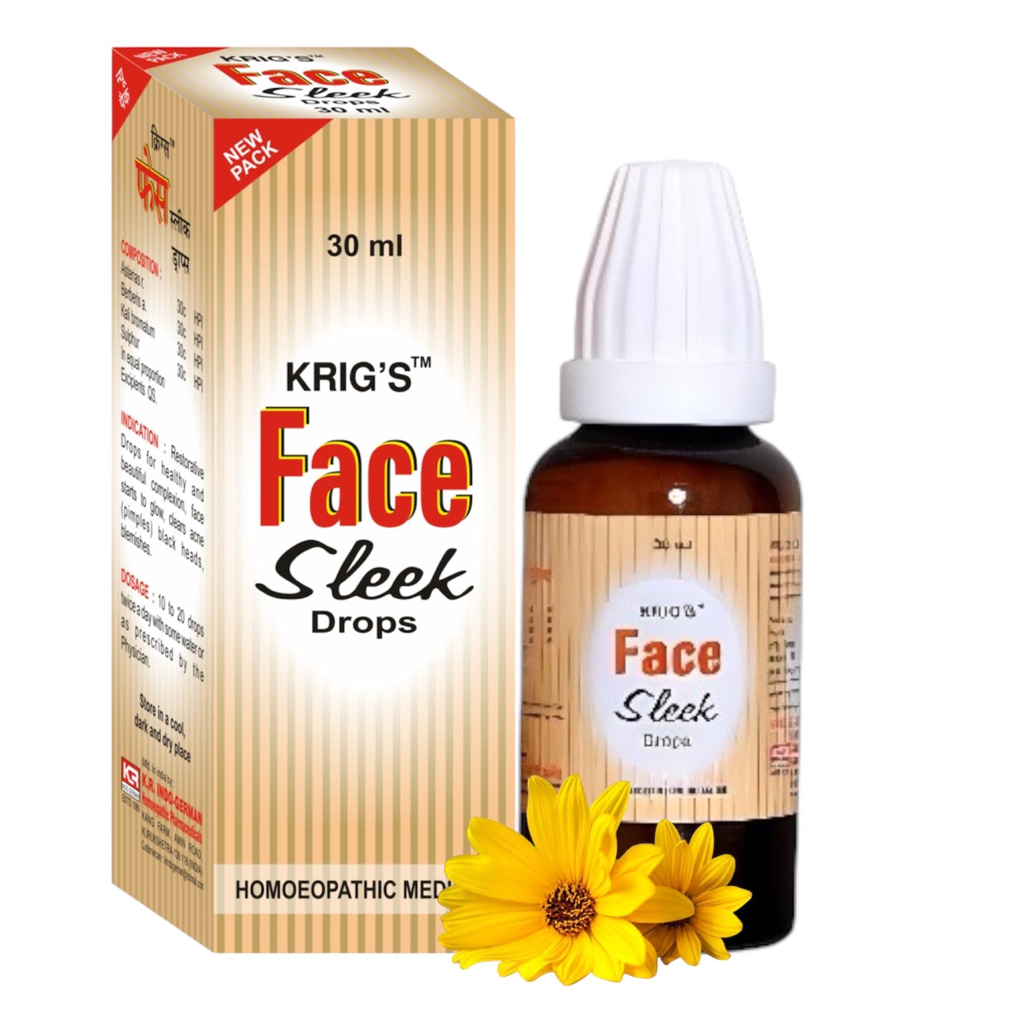 KRIG'S KRIG'S Face Sleek Drops Homeopathic 30ml -Set Of 2 Bottles