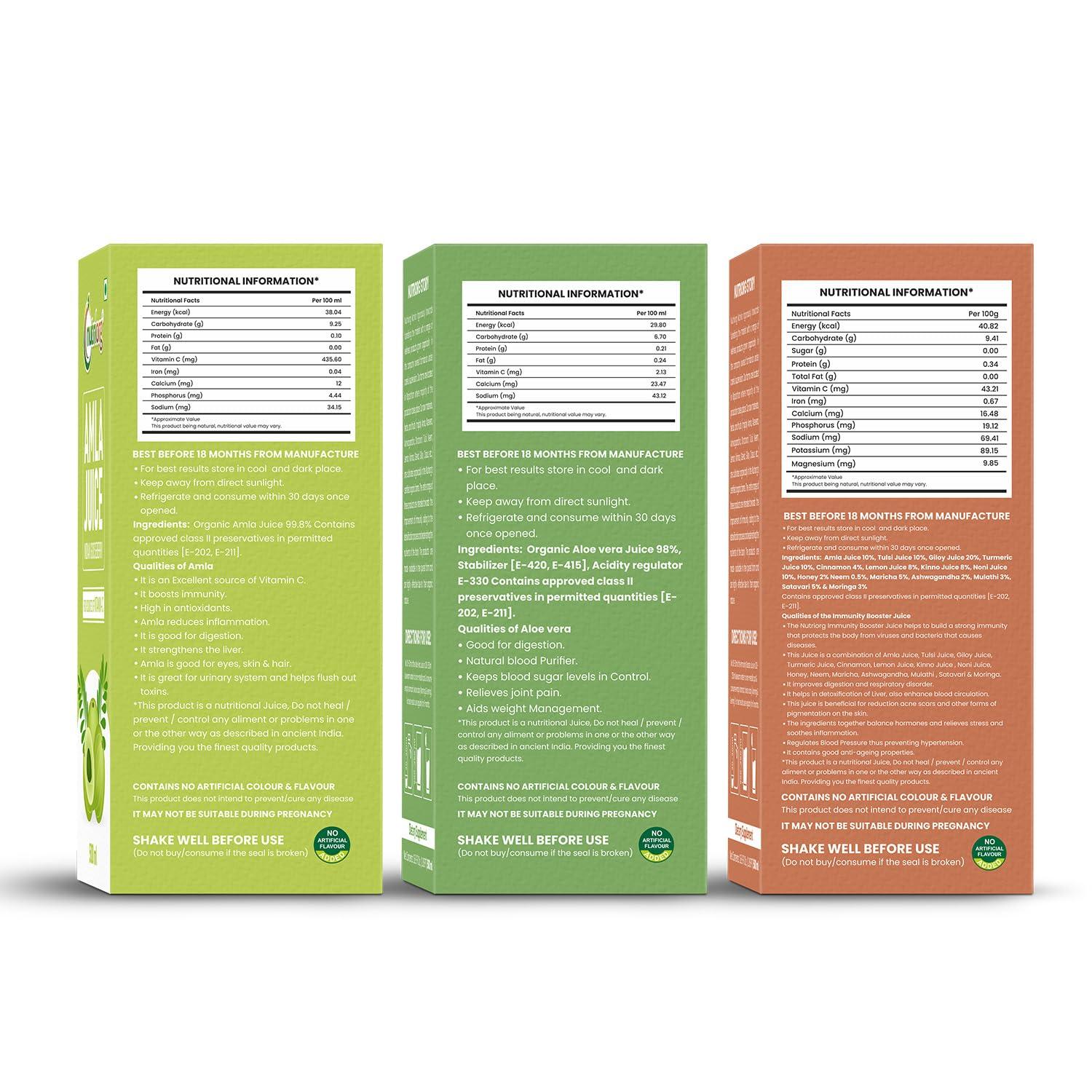 nutriorg Nutriorg Immunity Booster Kit (Amla, Alovera, Immunity Booster juice) 500ml