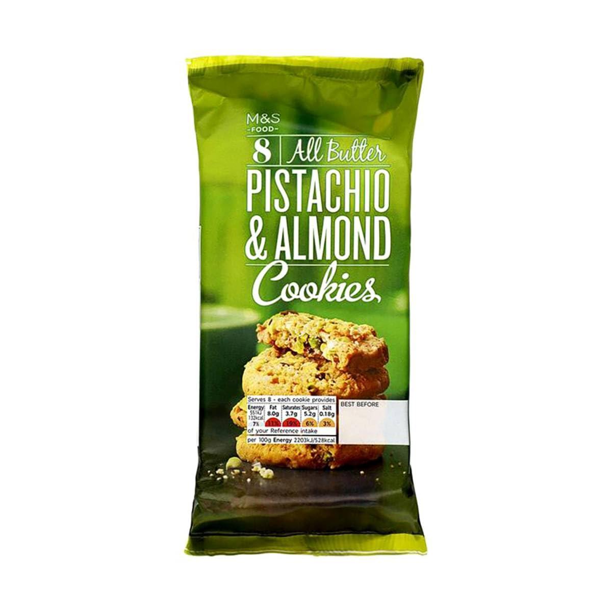 Generic Marks & Spencer 8 All Butter Pistachios & Almond Cookies 200g (Imported) (UK)