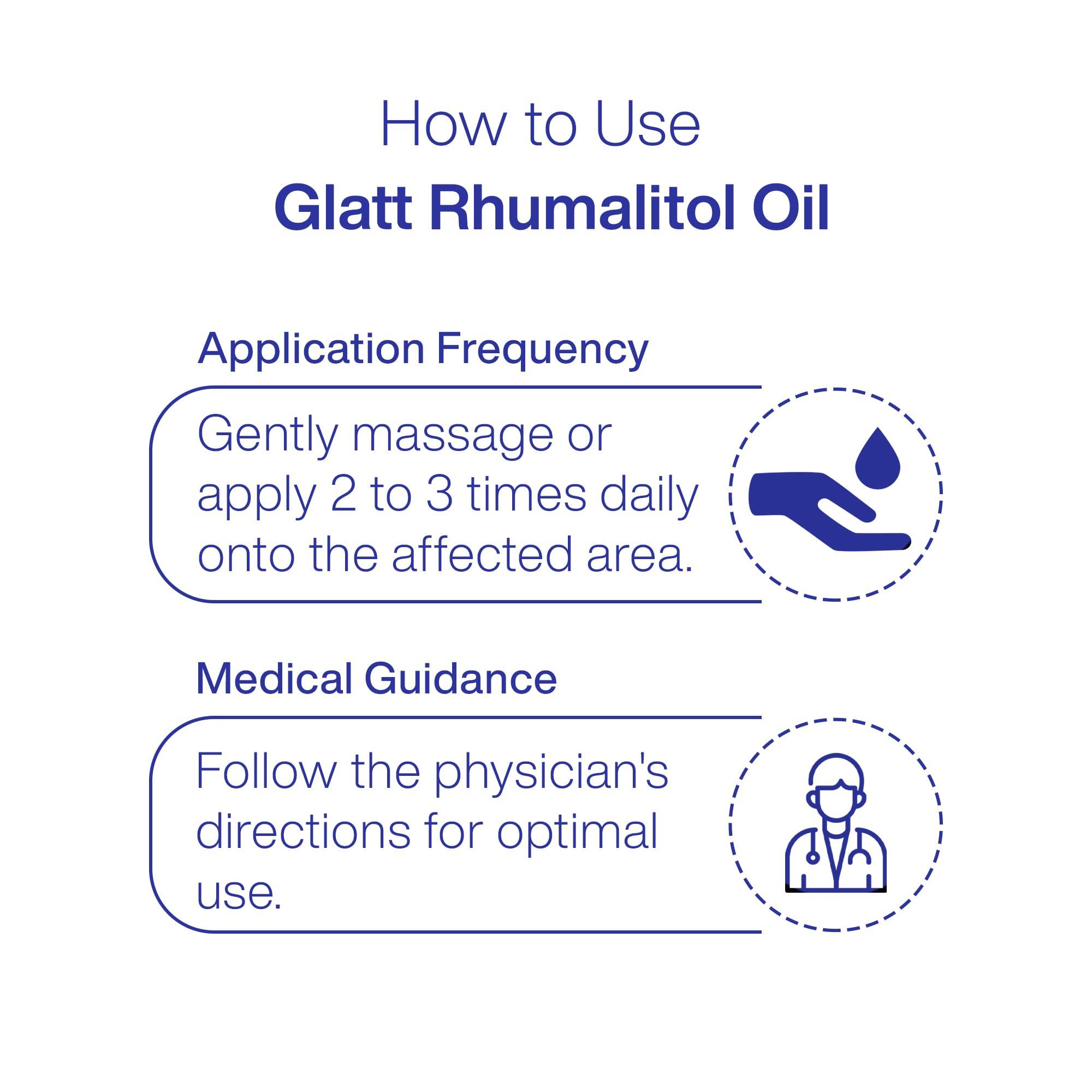 Glatt Rhumalitol Pain Relief Oil (100ML) | Swift Relief for Joint and Muscle Discomfort (Pack of 2)