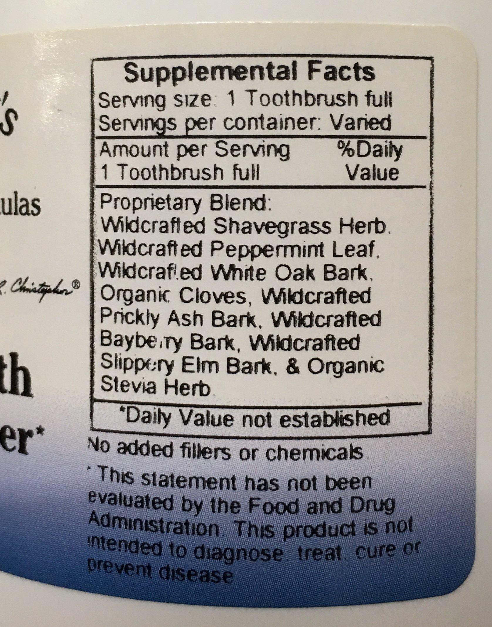 Christopher\'s Original Formulas Christopher\'s Original Formulas, Herbal Tooth & Gum Powder, 2 oz