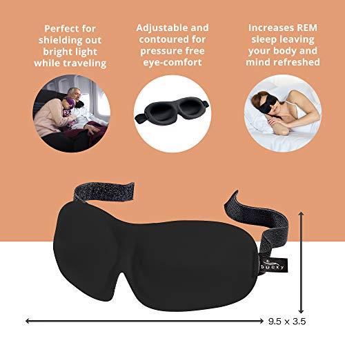 Bucky Bucky 40 Blinks Luxury Ultralight Comfortable Contoured Eye Sleep Mask/Blindfold for Travel & Sleep - Gray Dots