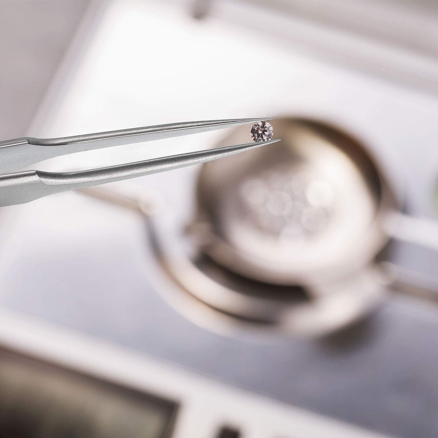 Mudder 3 Pieces Ingrown Hair Tweezers Stainless Steel Splinter Tweezers Pointed Blackhead Remover Precision Eyebrow Tweezers for Facial Hair, Ingrown Hair, Splinter and Blackhead Remover (Silver)