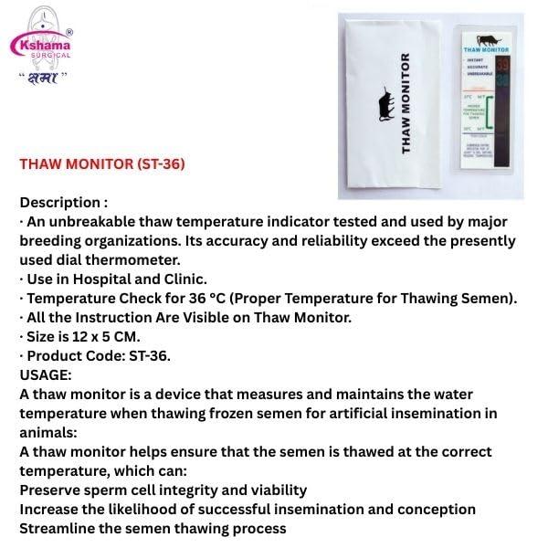 Kshama Kshama Thaw Monitor for Animal AI Equipments for Check Water Temperature I Thaw Monitor Card (1 PC)