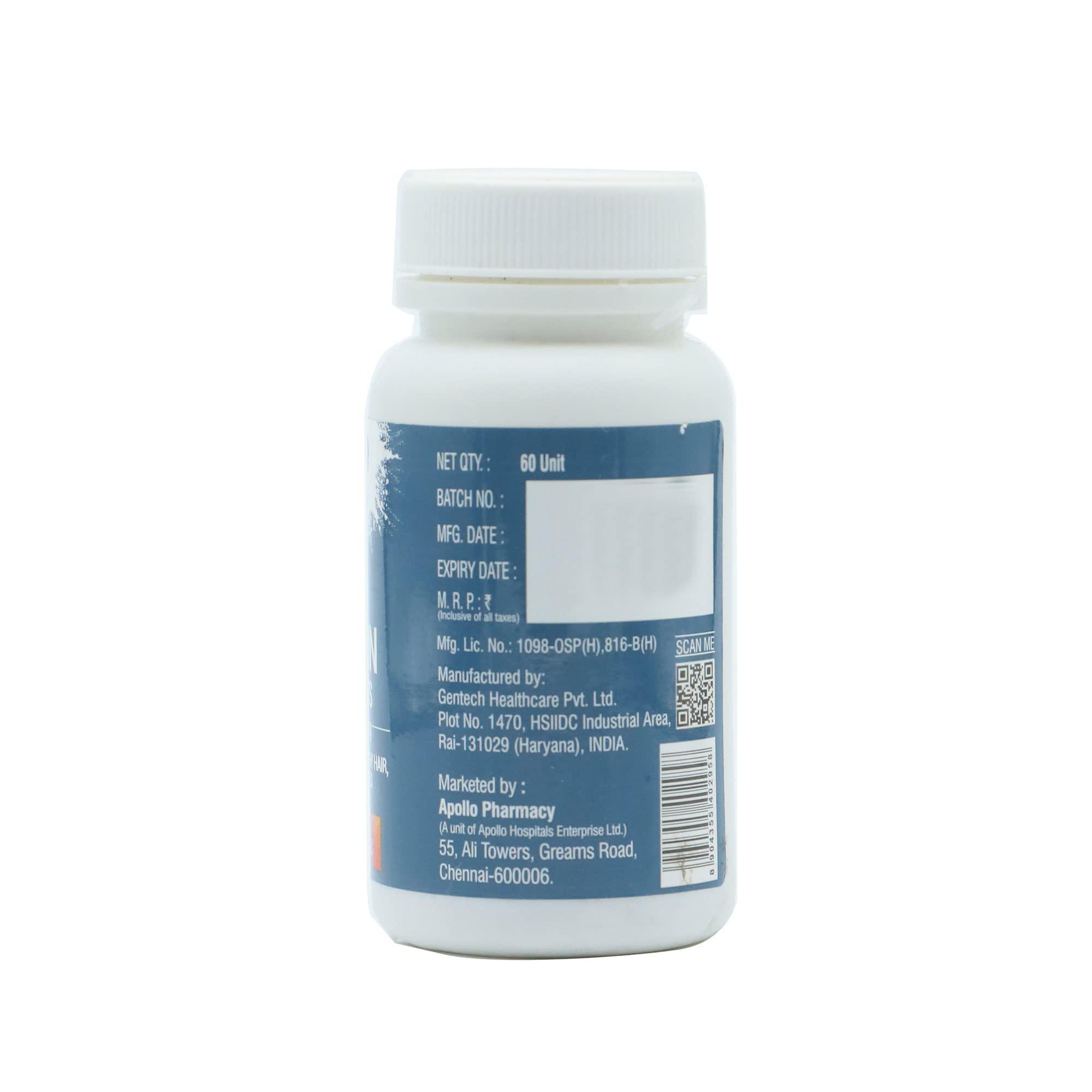 Apollo Life Apollo Life Biotin 5000 mcg, 60 Tablets