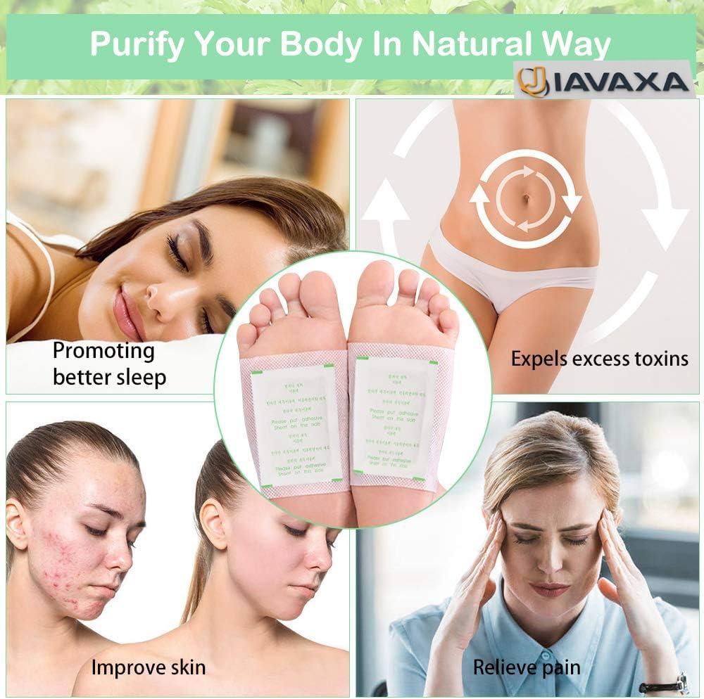 JIAVAXA Detox Foot Patches, Pain Free Foot Pads for Stress Relief Sleep, Remove Toxins Cleansing Detox Foot Patches Kit for Release Body,Natural ingredients Ginger Adhesive Foot And Body (PADS DETOX PAD K 40)
