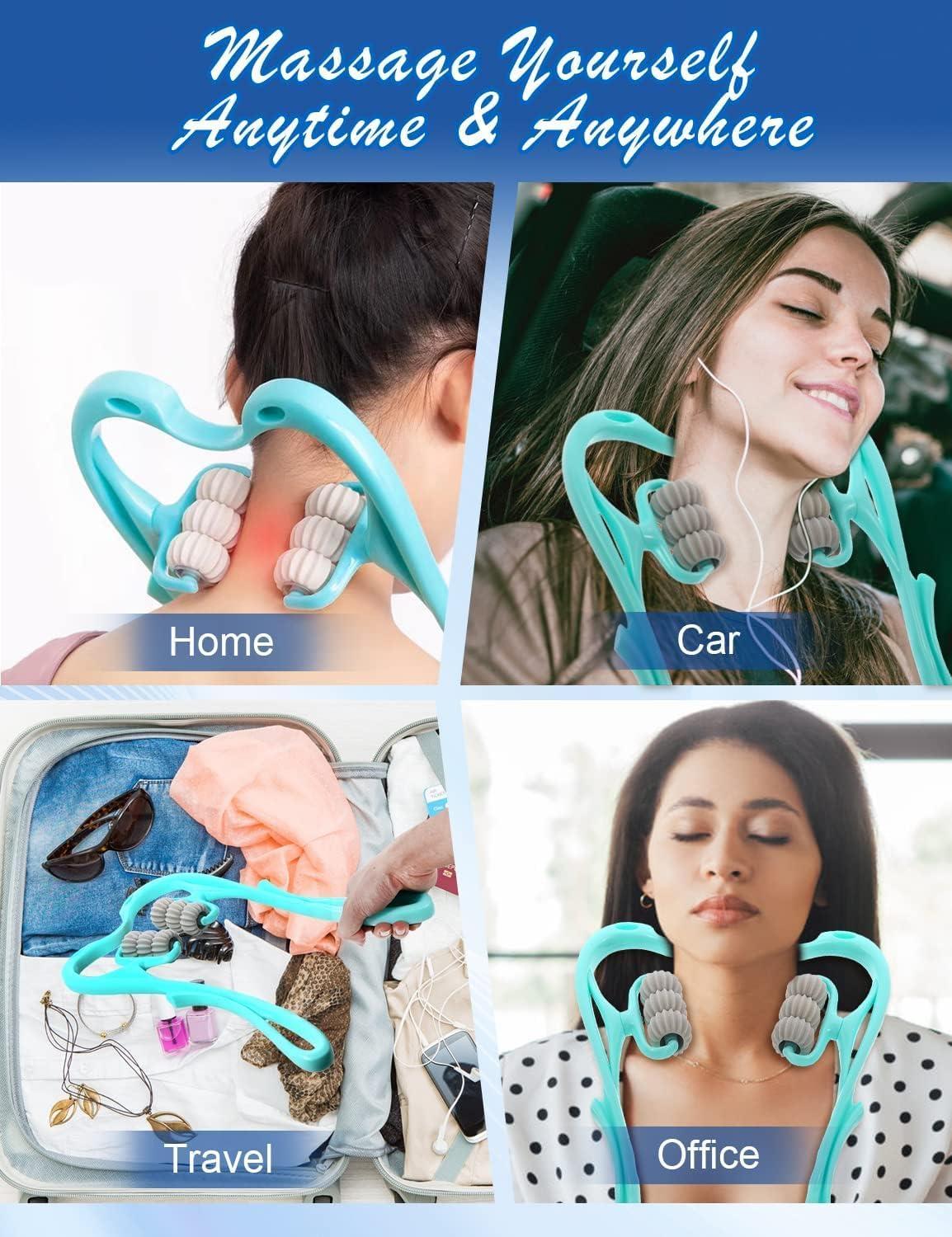 Wishbone WISHBONE NECK ROLLER MASSAGER Trigger Point Roller Massager Massage Tool Relieve Hand Pressure Deep Massage Handheld Manual Roller Massager Tool