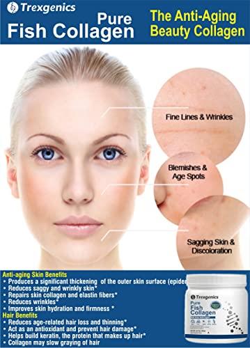 Trexgenics Trexgenics PURE FISH COLLAGEN Unflavoured, Mercury Tested, Almost Odorless & Tasteless Skin, Hair, Nails, Joint & Bone Support (250 gram) (Pack of 1)