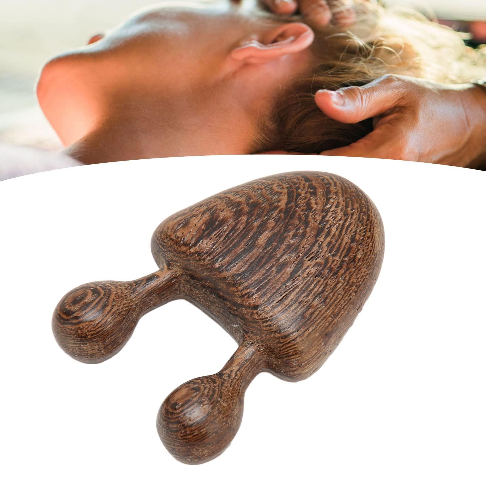 EXCLUZO EXCLUZO Wooden Comb, Wood Scalp Massage Comb, Handheld Sandalwood Comb Acupressure Tool, Gua Sha Wide Tooth Comb for Relaxation Acupoint, Meridian Comb for Head Scalp, Facial, Body Massage